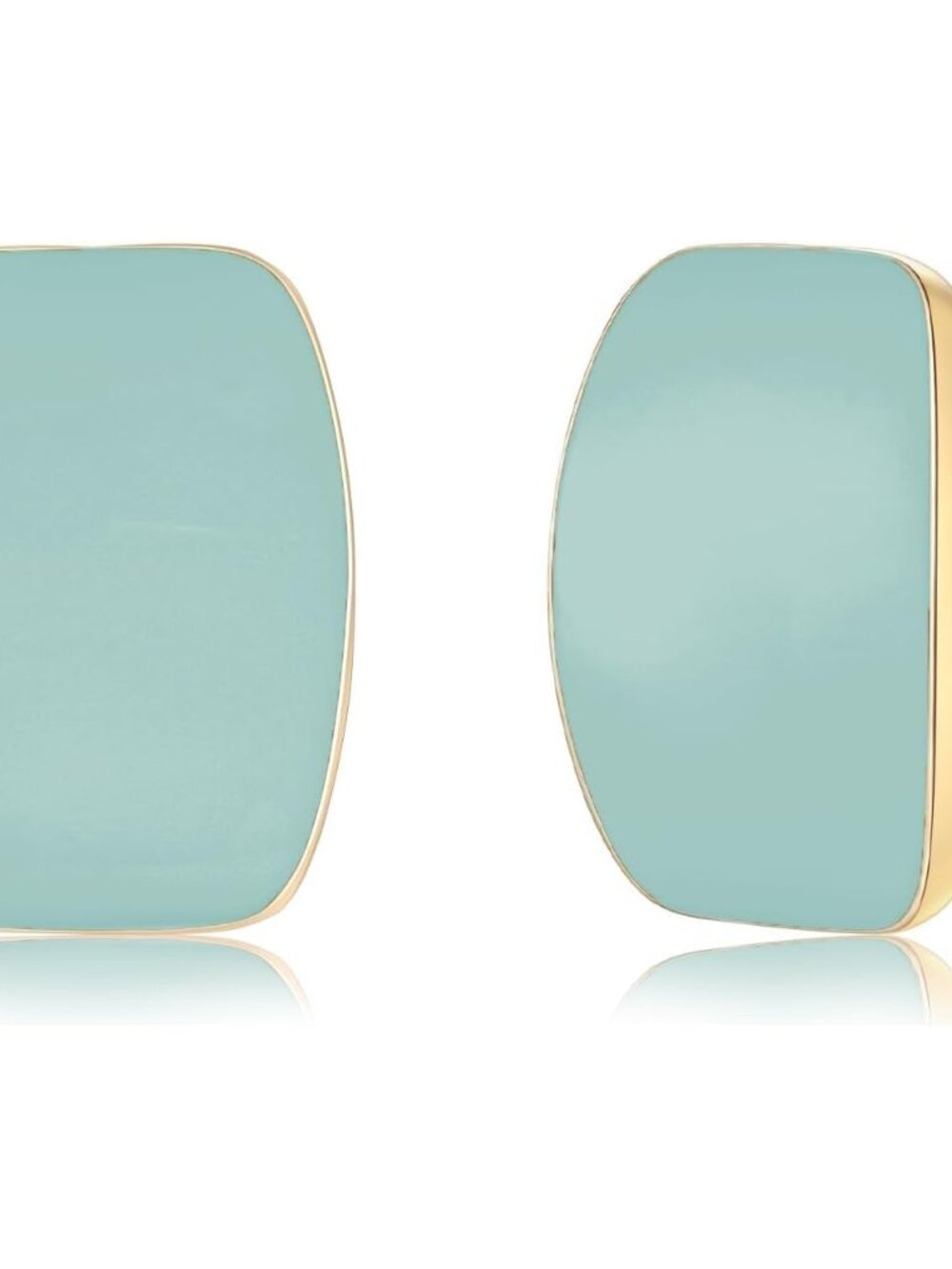 Gold Plated Clip On Earrings Women Square Clip On Earring